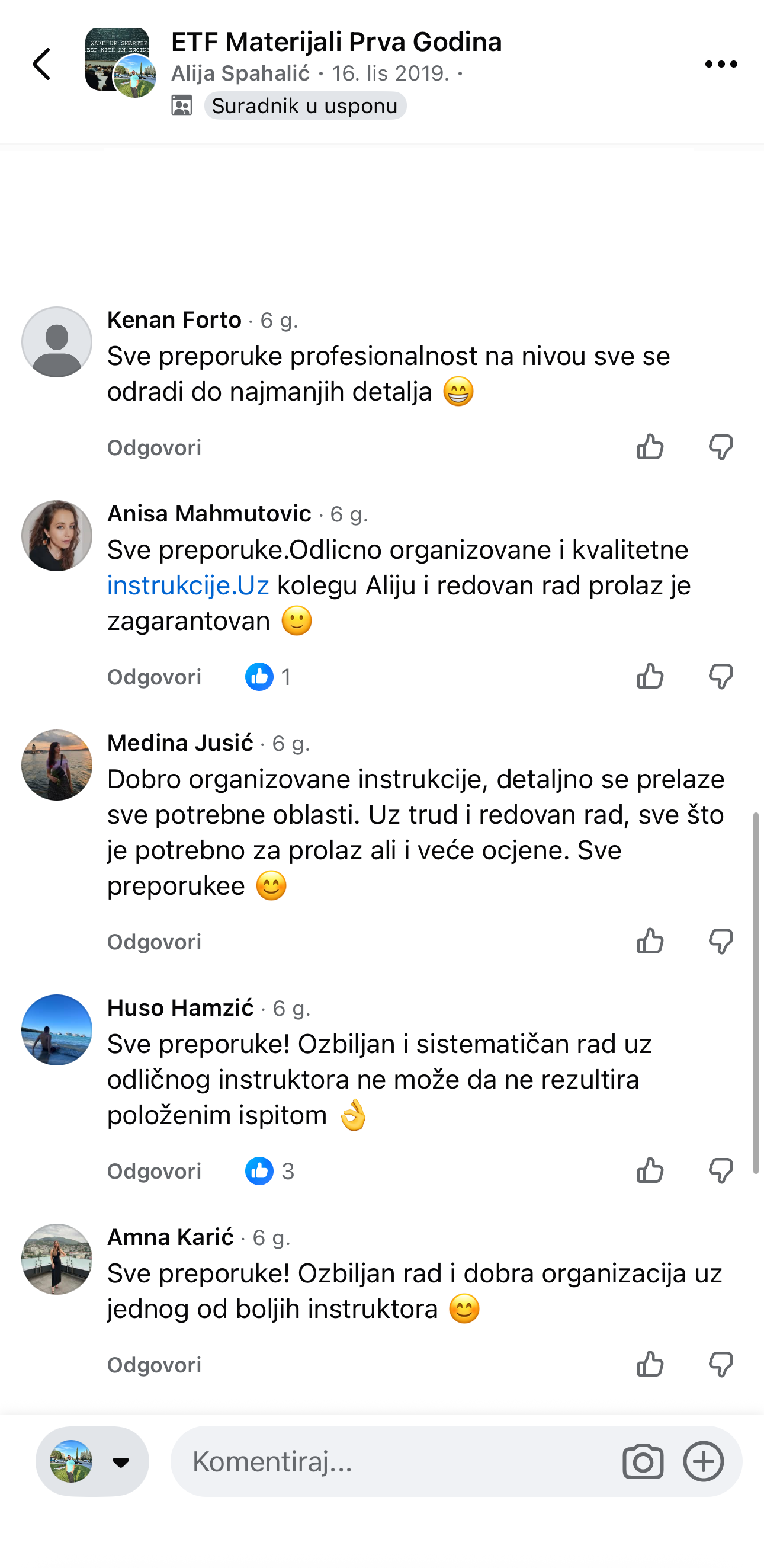 Screenshot recenzije 35, 2018/2019